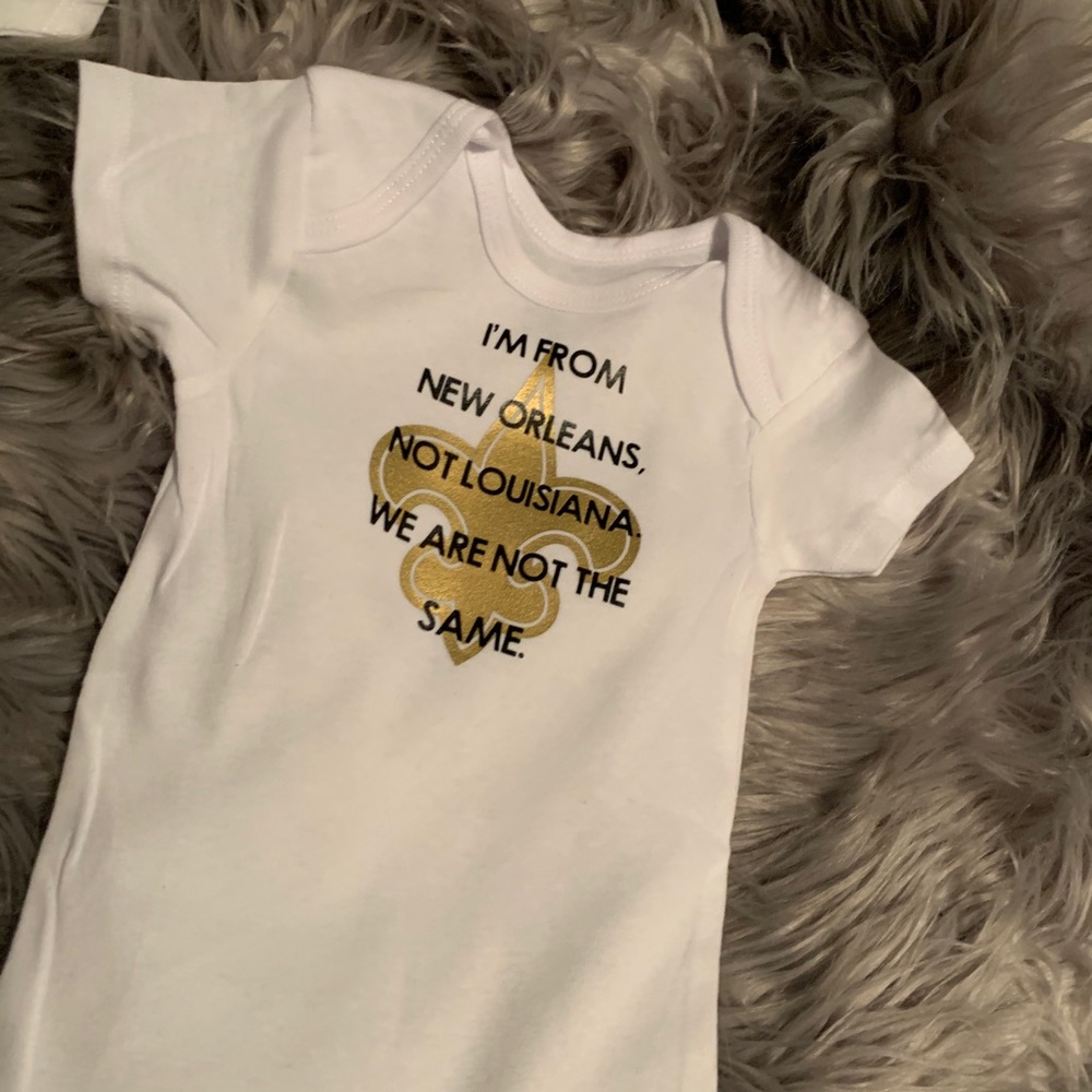 New Orleans baby onesie